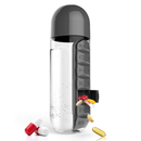 Water Bottle with Pill Organizer 600 ml