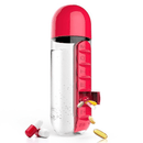 Water Bottle with Pill Organizer 600 ml
