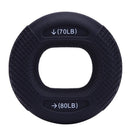 Adjustable silicone hand grip.