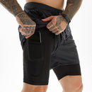 2-in-1 Fitness Shorts - Thermal Compression Dry-Fit Technology