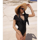 Lídia Strapless One-Piece Swimsuit with Ruffle on the Shoulder