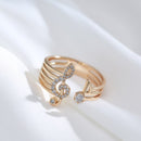 G Treble Clef Ring - 585 Gold