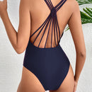 Grace V-Neck Swimsuit with Crisscross Back Details