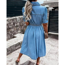 Natália Denim Midi Dress